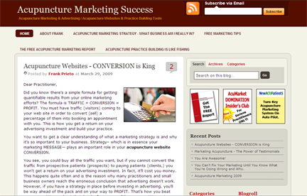 Acupuncture Marketing Success Blog