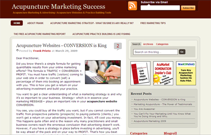 Acupuncture Marketing Success Blog